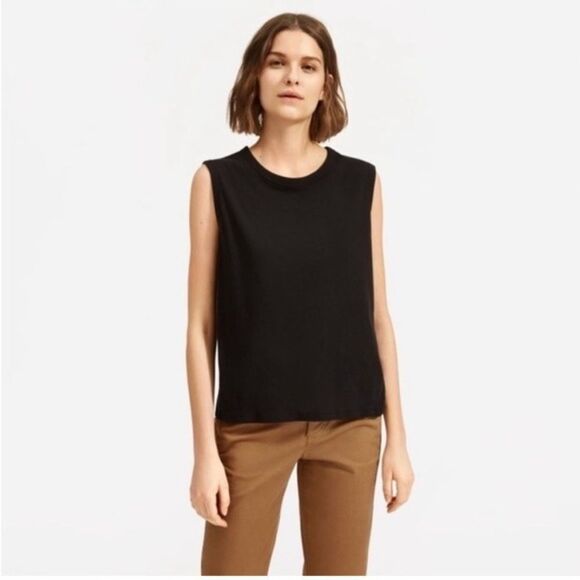 NEW Everlane The Air Muscle Tank Black Medium - Picture 1 of 6